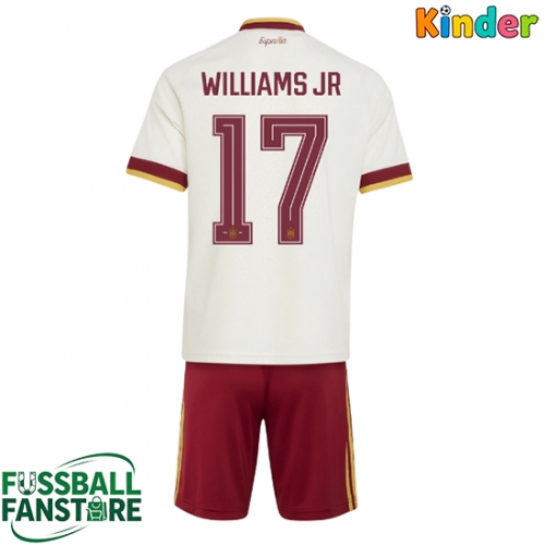 Spanien Nico Williams #17 Replik Auswärtstrikot Kinder WM 2026 Kurzarm (+ Kurze Hosen)